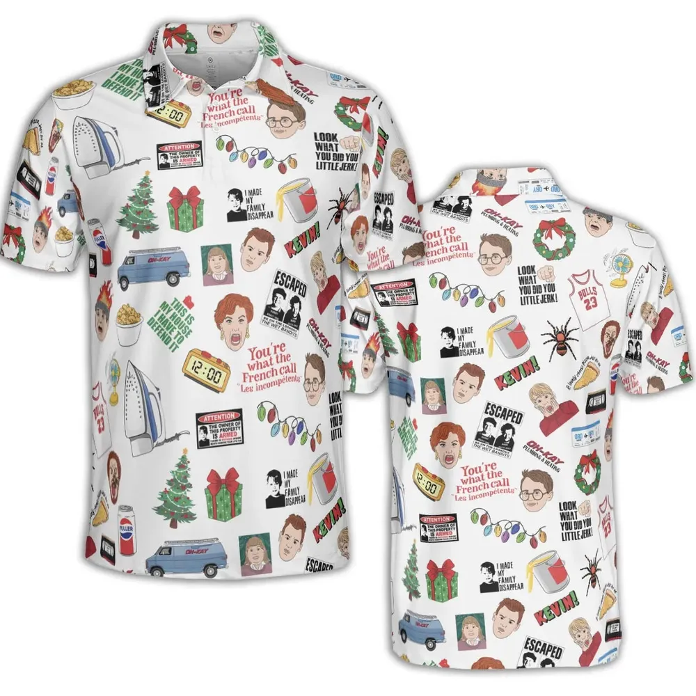 Holiday Pranks Home Alone AOP Men/Women Polo Shirt - 2