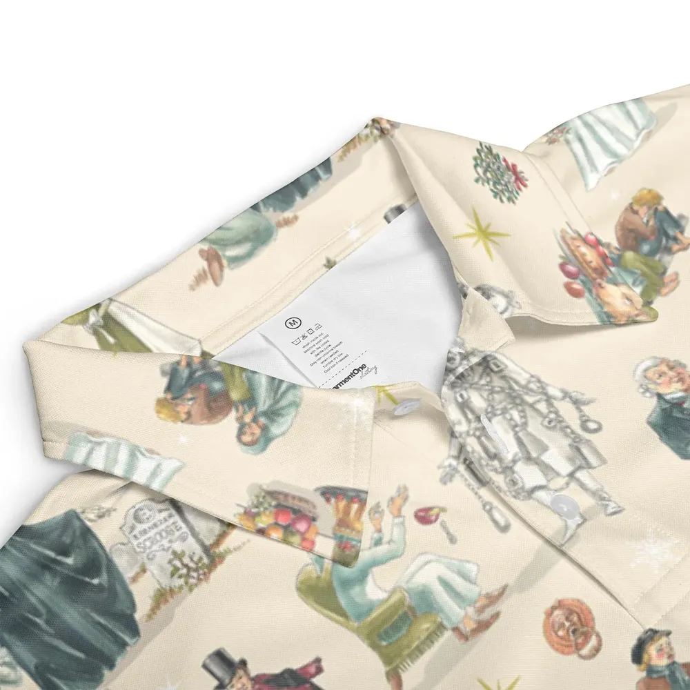 A Christmas Carol Characters Pattern AOP Men/Women Polo Shirt - 3