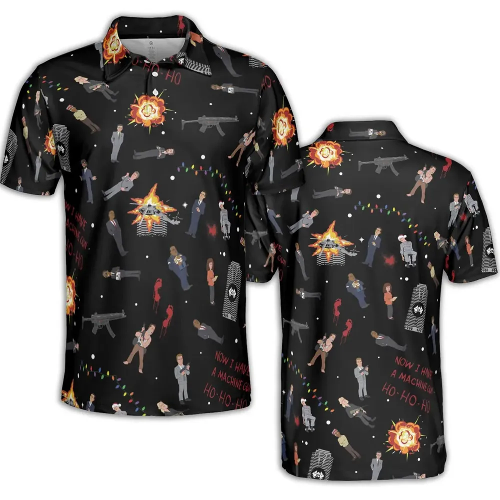 Die Hard Is My Favorite Christmas Movie AOP Men/Women Polo Shirt - 2