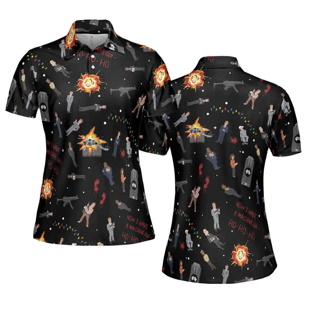 Die Hard Is My Favorite Christmas Movie AOP Men/Women Polo Shirt - 5