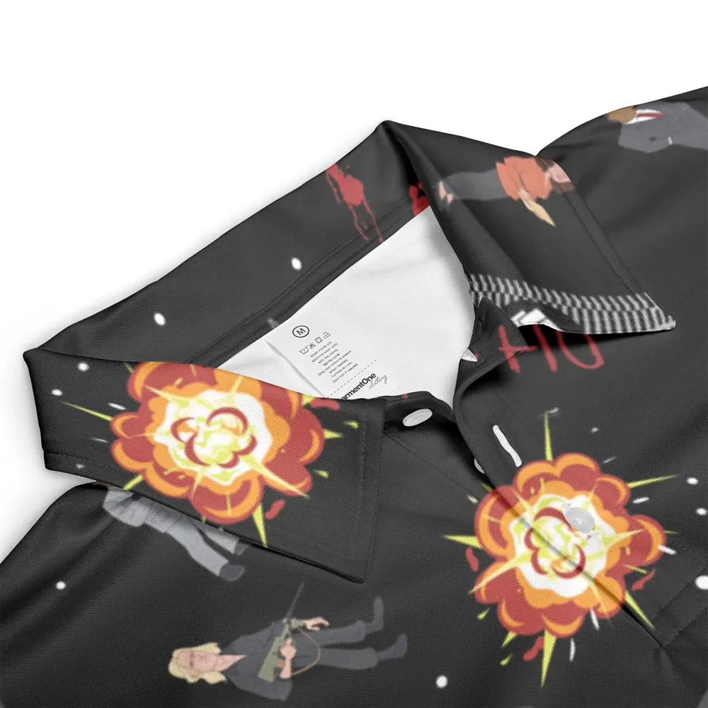 Die Hard Is My Favorite Christmas Movie AOP Men/Women Polo Shirt - 3