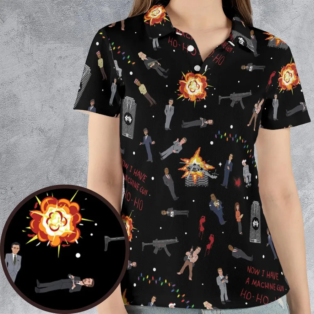 Die Hard Is My Favorite Christmas Movie AOP Men/Women Polo Shirt - 4