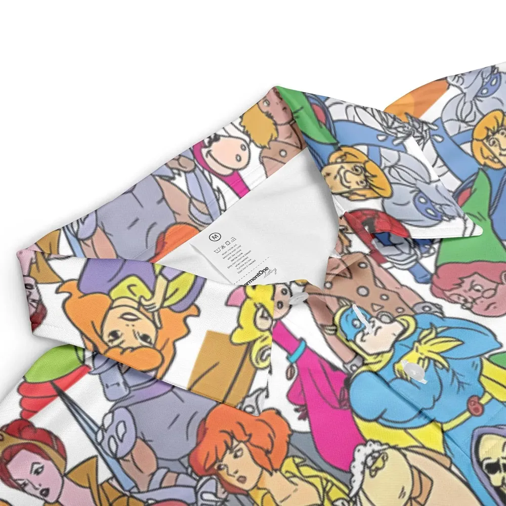 90s Cartoon Legends AOP Men/Women Polo Shirt - 3
