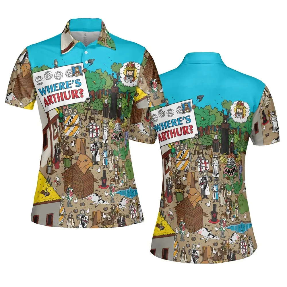Where's Arthur Monty Python and the Holy Grail AOP Men/Women Polo Shirt - 5