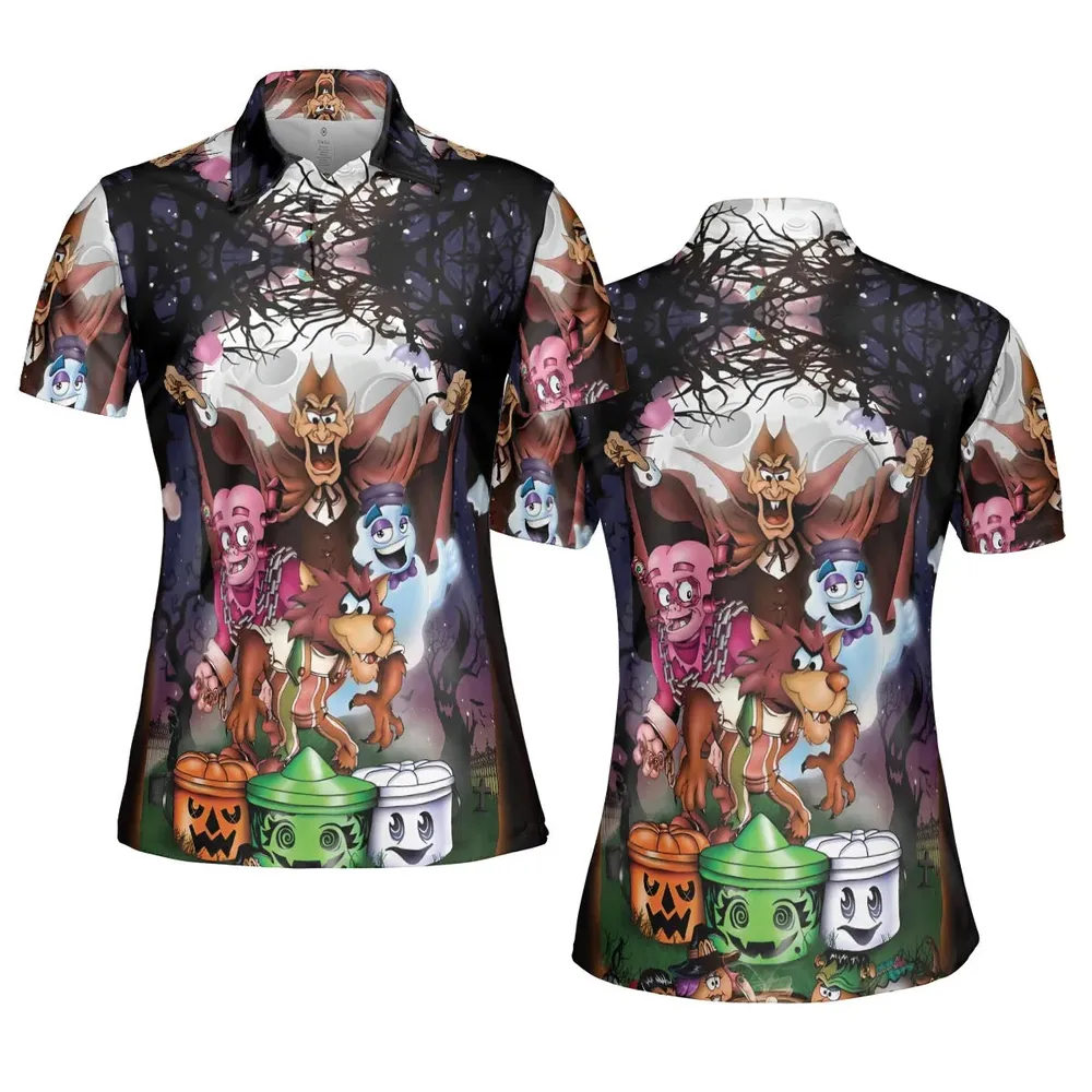 Halloween Food Mascot Themed AOP Men/Women Polo Shirt - 5