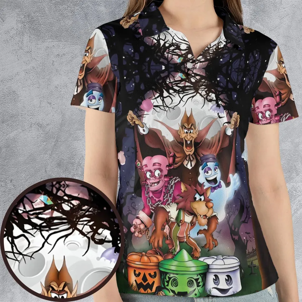 Halloween Food Mascot Themed AOP Men/Women Polo Shirt - 4