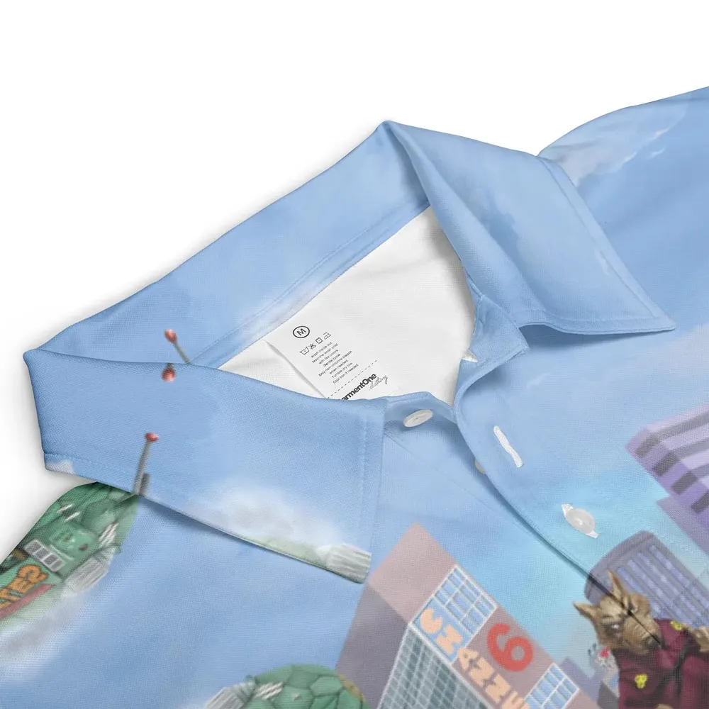 80’s Turtle Power AOP Men/Women Polo Shirt - 3