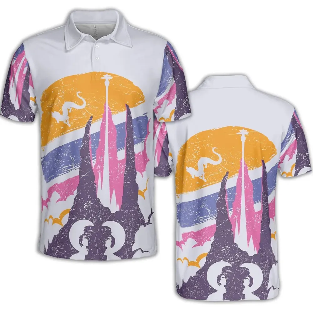 Fantasia Vintage 80s The NeverEnding Story AOP Men/Women Polo Shirt - 2
