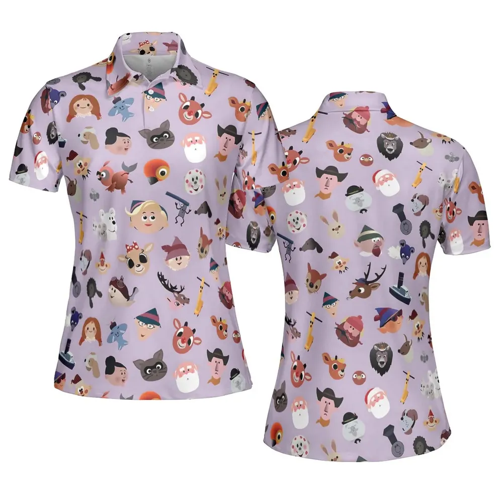 Iconography Rudolph the Red-Nosed Reindeer AOP Men/Women Polo Shirt - 5