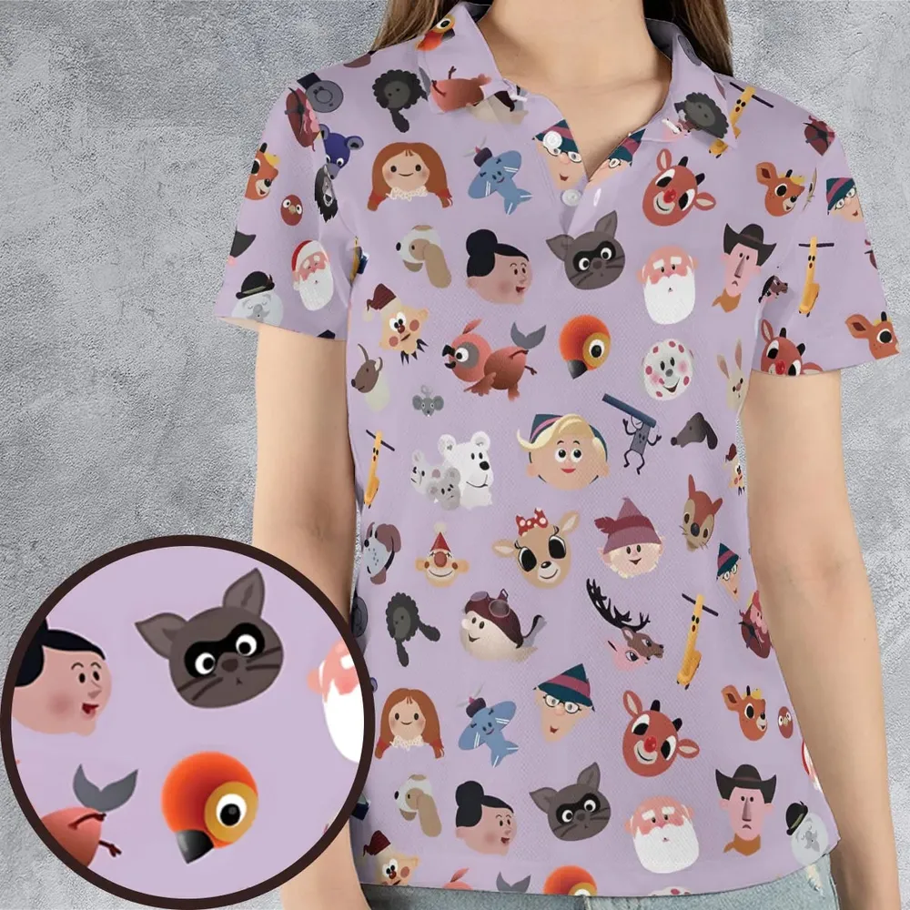 Iconography Rudolph the Red-Nosed Reindeer AOP Men/Women Polo Shirt - 4