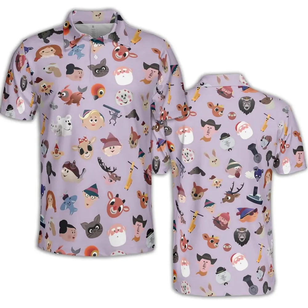 Iconography Rudolph the Red-Nosed Reindeer AOP Men/Women Polo Shirt - 2