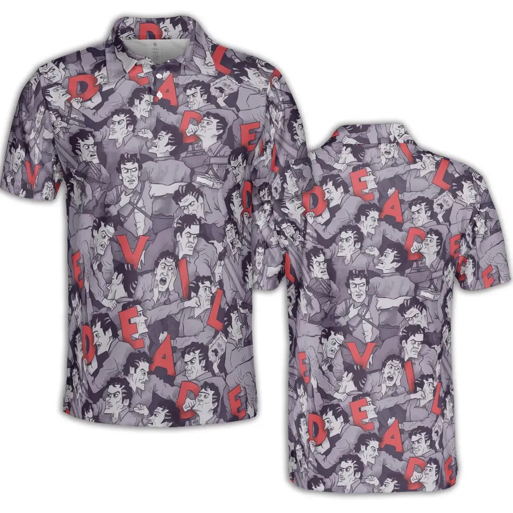 Chainsaw Evil Dead  Seamless AOP Men/Women Polo Shirt - 2