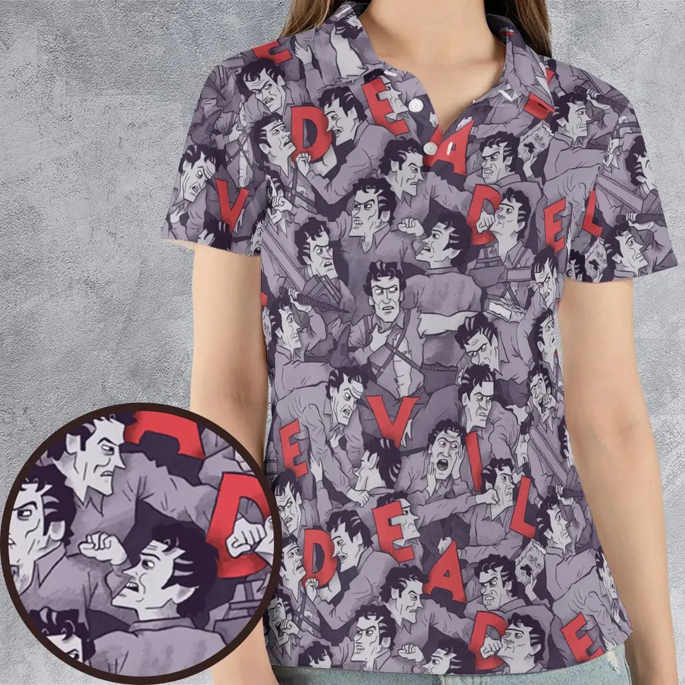 Chainsaw Evil Dead  Seamless AOP Men/Women Polo Shirt - 4