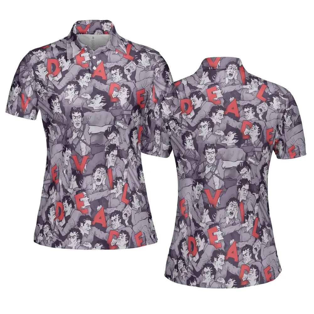 Chainsaw Evil Dead  Seamless AOP Men/Women Polo Shirt - 5
