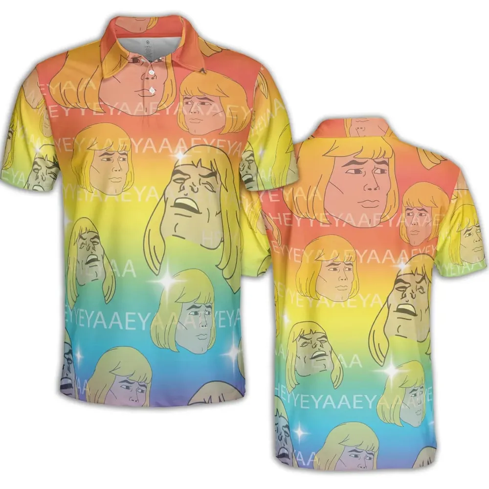 HEYYEYAA He-Man MOTU AOP Men/Women Polo Shirt - 2