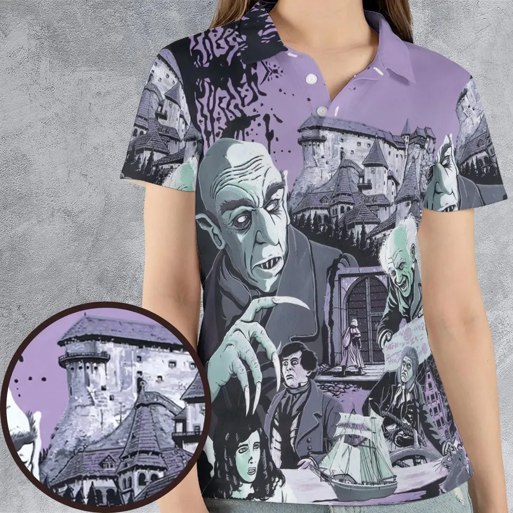 Nosferatu: A Symphony of Horror AOP Men/Women Polo Shirt - 4