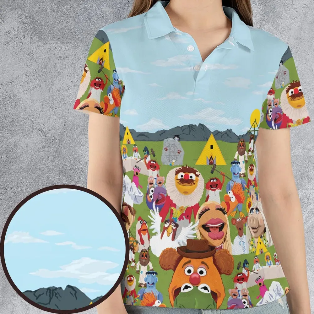 MupSommar Midsommar and The Muppet Show AOP Men/Women Polo Shirt - 4