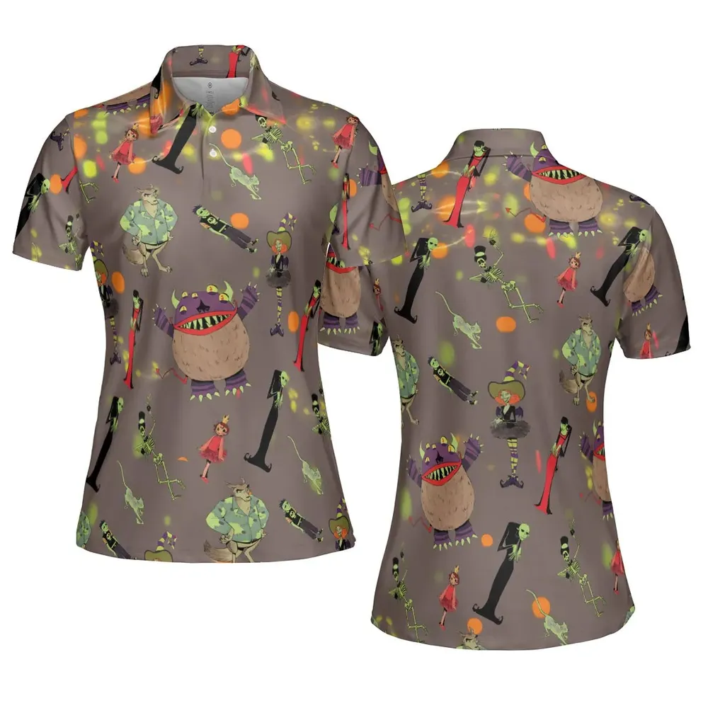 Scary Godmother Characters AOP Men/Women Polo Shirt - 5
