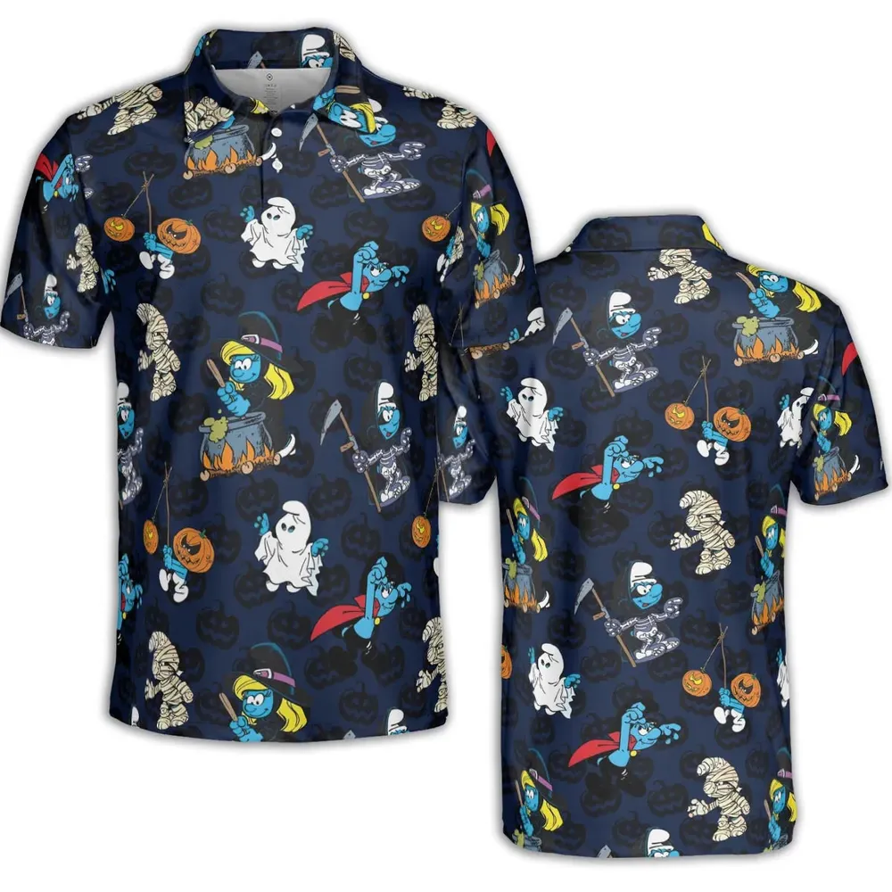 Smurfs Halloween Special AOP Men/Women Polo Shirt - 2