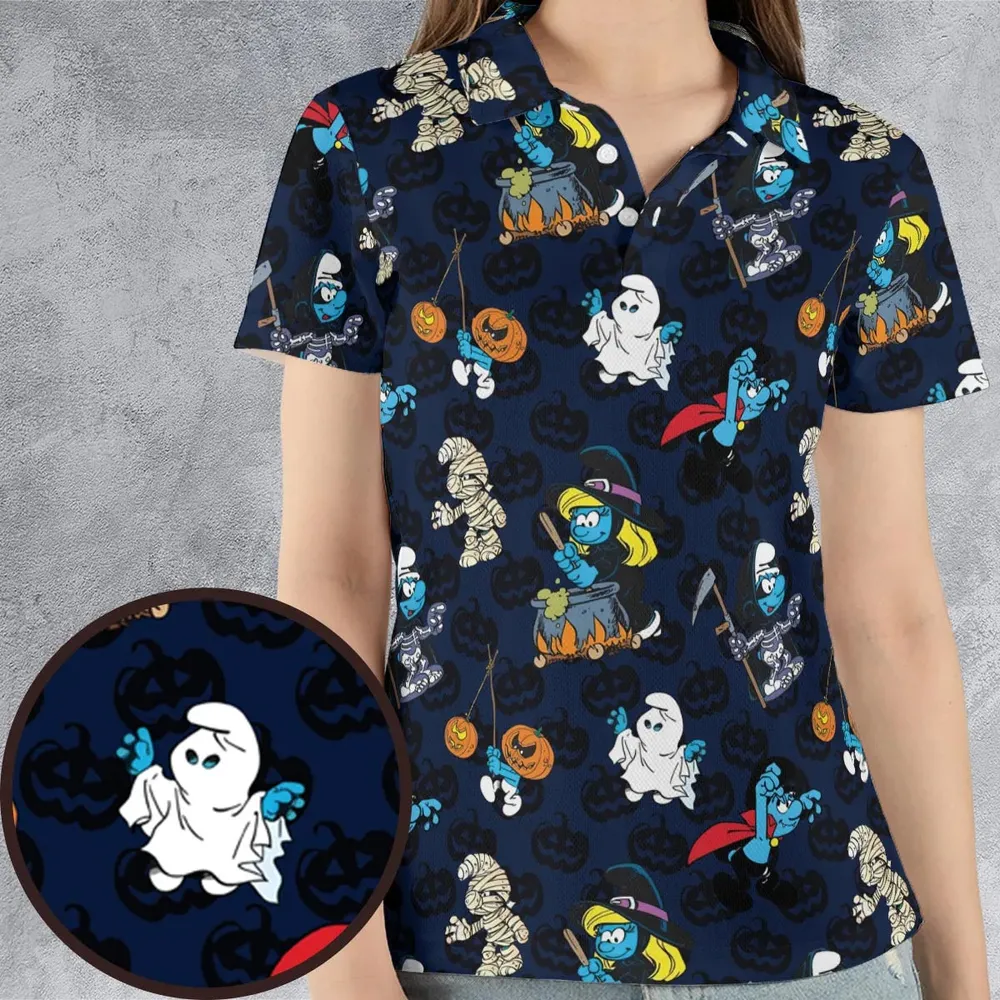 Smurfs Halloween Special AOP Men/Women Polo Shirt - 4