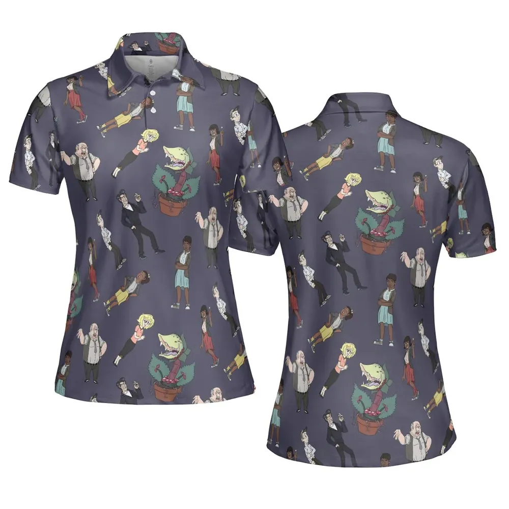 Little Shop Of Horror Characters AOP Men/Women Polo Shirt - 5