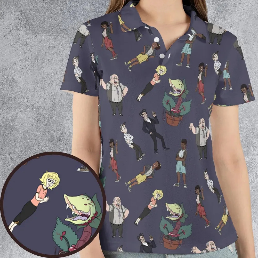 Little Shop Of Horror Characters AOP Men/Women Polo Shirt - 4