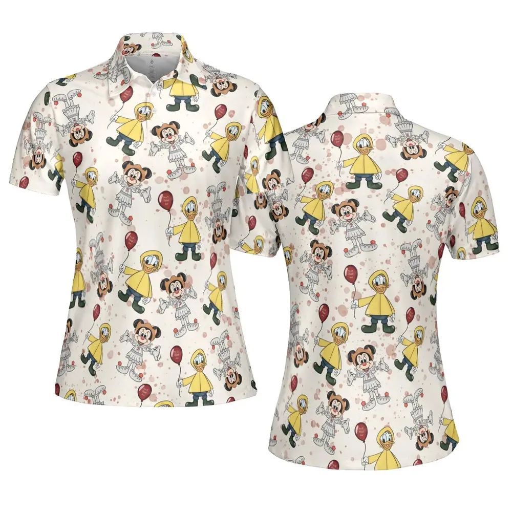 Mouse Clown AOP Men/Women Polo Shirt - 5