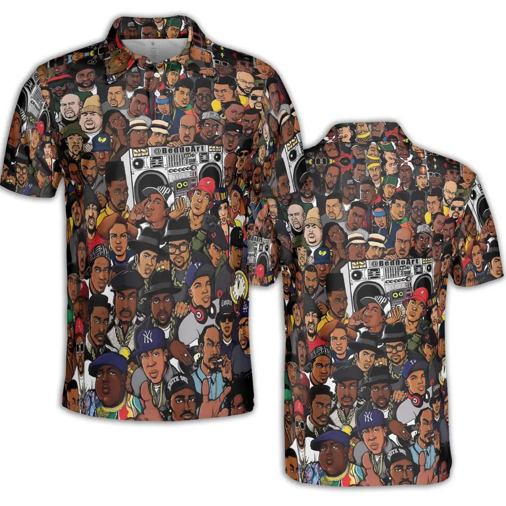 The Golden Age of Hip Hop AOP Men/Women Polo Shirt - 2