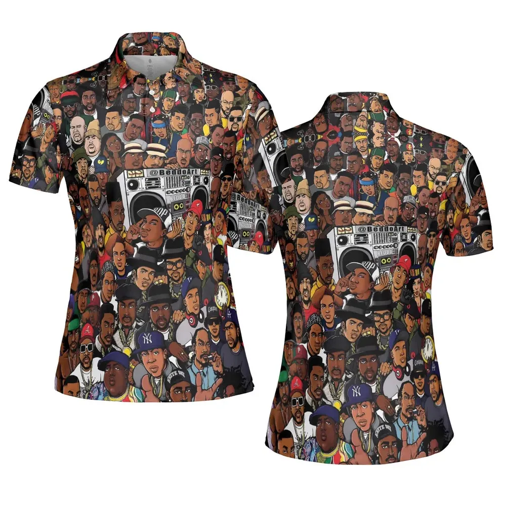 The Golden Age of Hip Hop AOP Men/Women Polo Shirt - 5