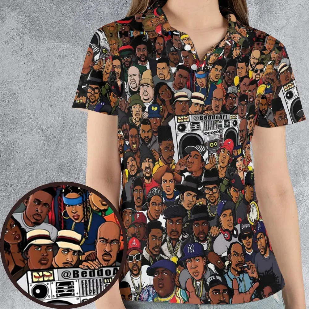 The Golden Age of Hip Hop AOP Men/Women Polo Shirt - 4