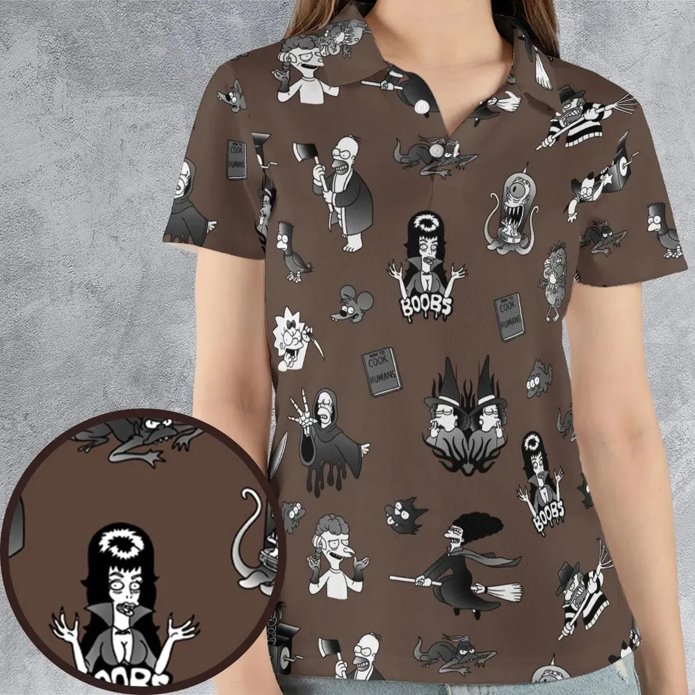 Treehouse of Horror The Simpsons AOP Men/Women Polo Shirt - 4
