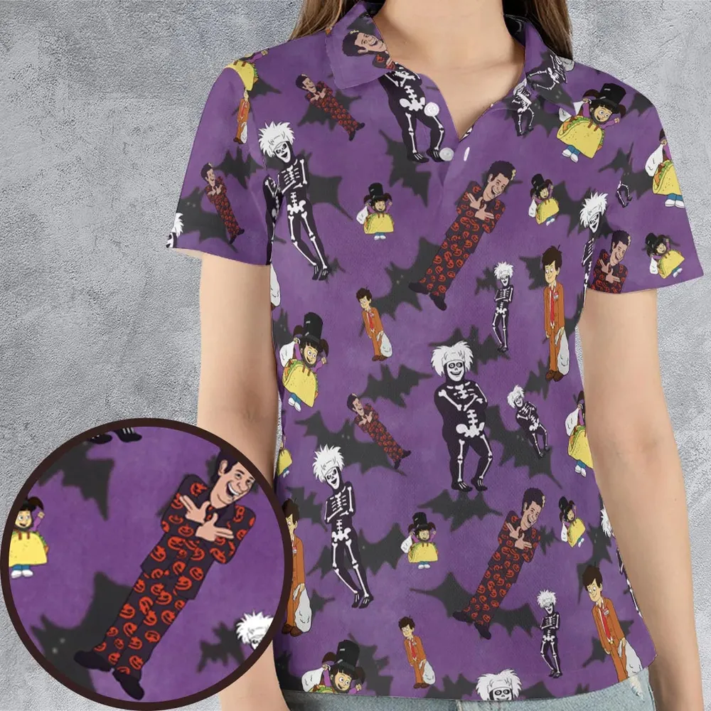 SNL David S. Pumpkins Animated Special AOP Men/Women Polo Shirt - 4