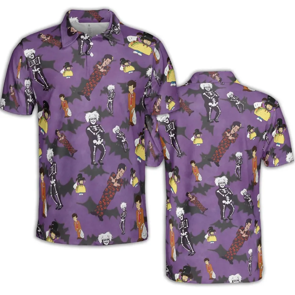 SNL David S. Pumpkins Animated Special AOP Men/Women Polo Shirt - 2