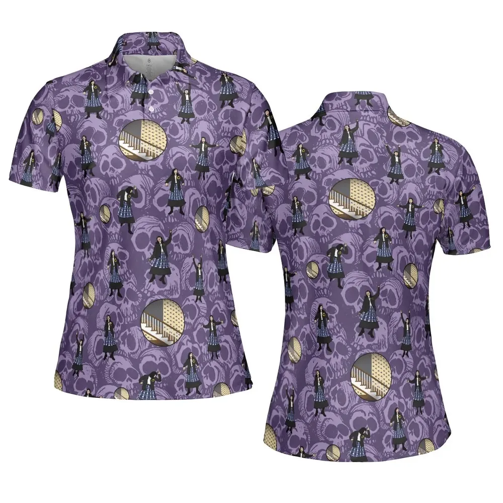 Lydia Deetz Dances To Jump In The Line Beetlejuice AOP Men/Women Polo Shirt - 5
