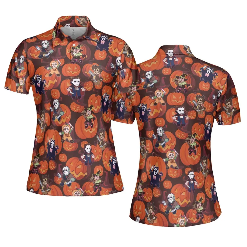 Halloween Slasher AOP Men/Women Polo Shirt - 5