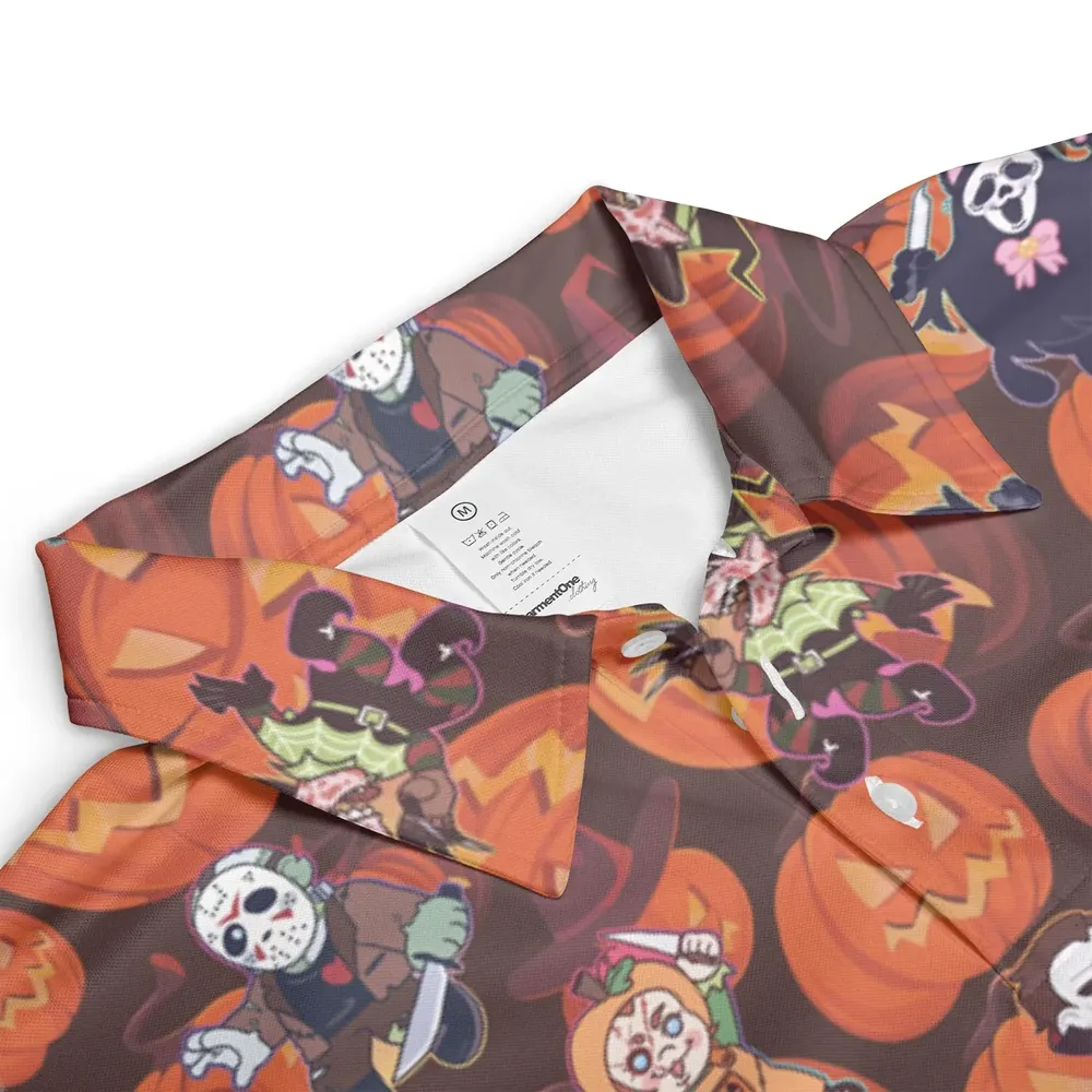 Halloween Slasher AOP Men/Women Polo Shirt - 3