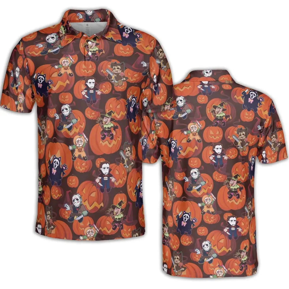 Halloween Slasher AOP Men/Women Polo Shirt - 2