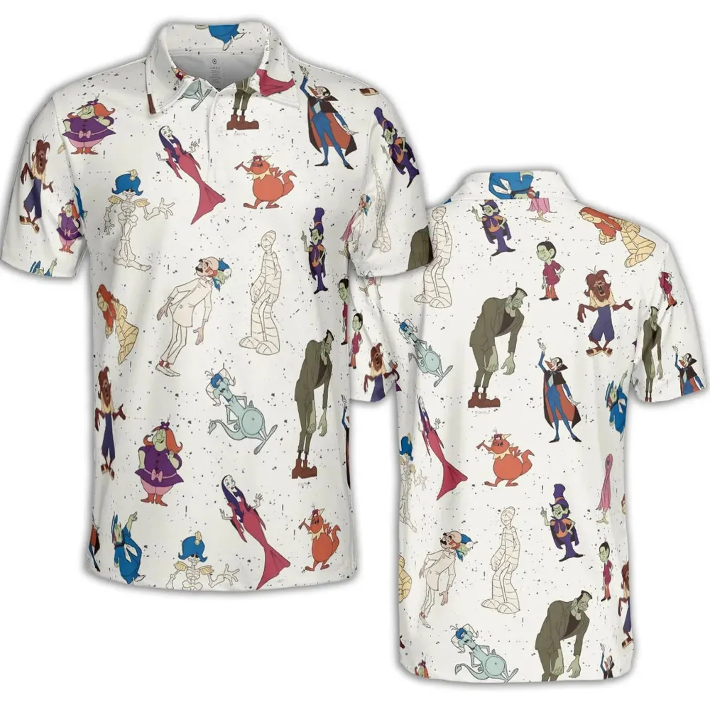Groovie Goolies Halloween AOP Men/Women Polo Shirt - 2