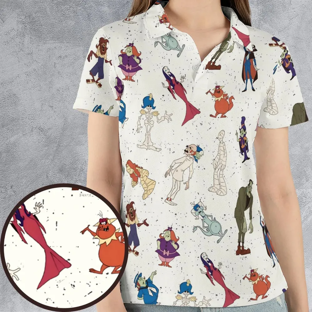 Groovie Goolies Halloween AOP Men/Women Polo Shirt - 4