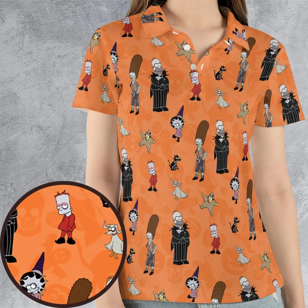 The Simpsons Halloween AOP Men/Women Polo Shirt - 4