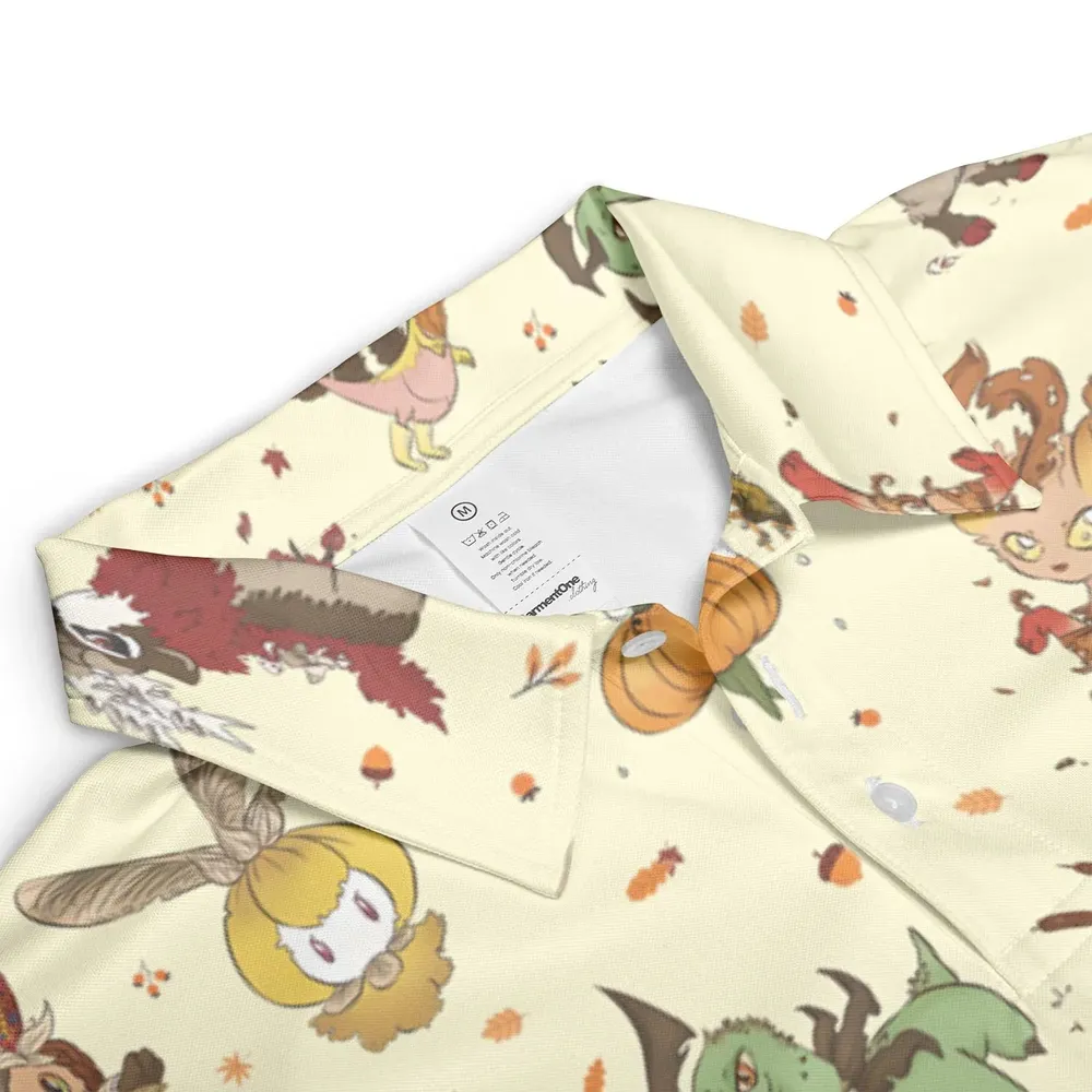 Autumn Vibes Pokemon Pattern AOP Men/Women Polo Shirt - 3