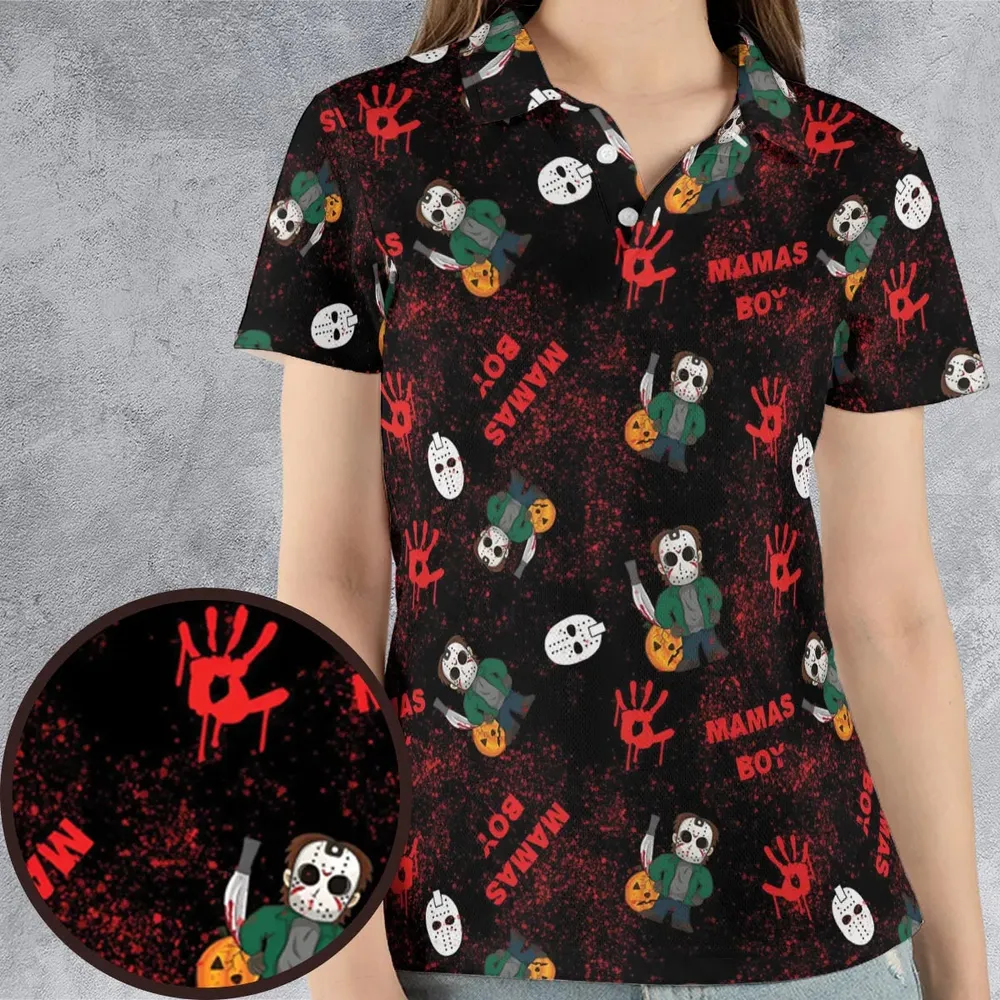 Mamas Boy Friday the 13th AOP Men/Women Polo Shirt - 4