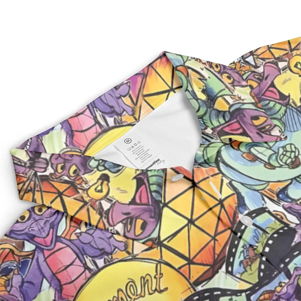 The Cute Dragon Figment AOP Men/Women Polo Shirt - 3