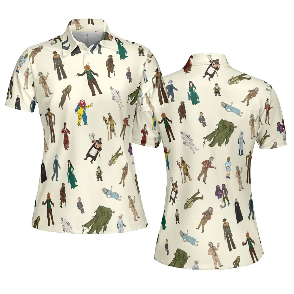 Monster Characters from Goosebumps AOP Men/Women Polo Shirt - 5