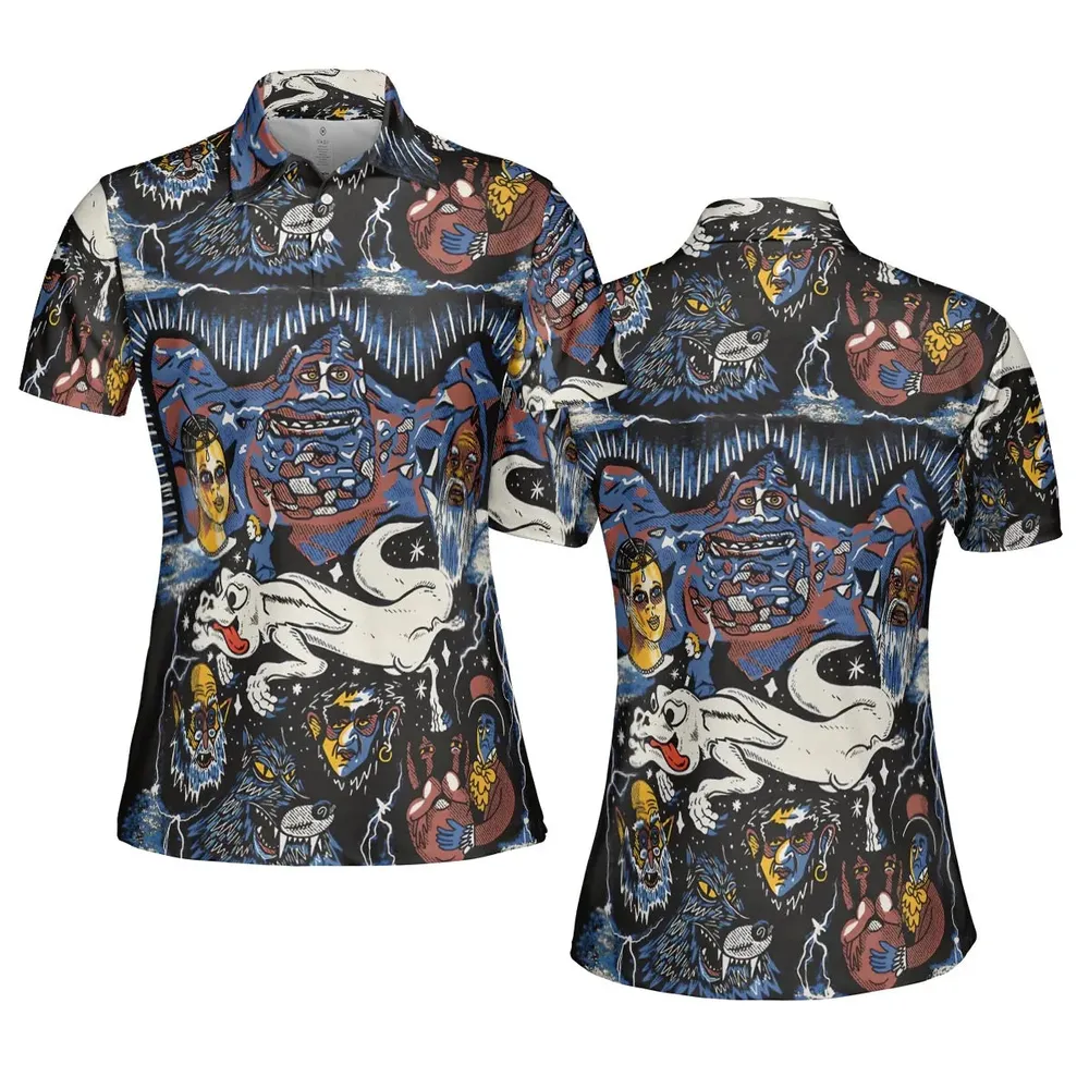 Mystery Falkor Neverending Story AOP Men/Women Polo Shirt - 5