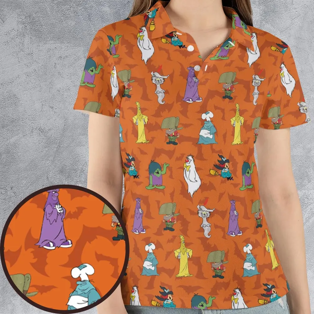 Happy Halloween From Hanna Barbera AOP Men/Women Polo Shirt - 4