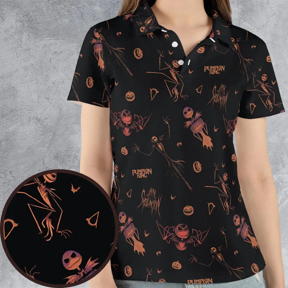 Pumpkin King Jack Skellington AOP Men/Women Polo Shirt - 4