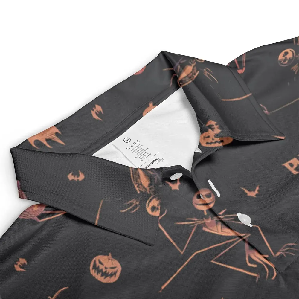 Pumpkin King Jack Skellington AOP Men/Women Polo Shirt - 3