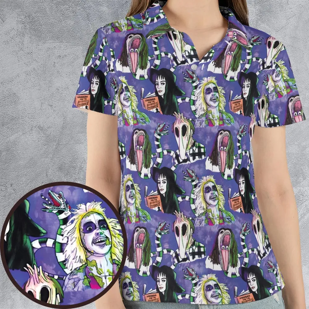 Beetle and Crew Beetlejuice AOP Men/Women Polo Shirt - 4