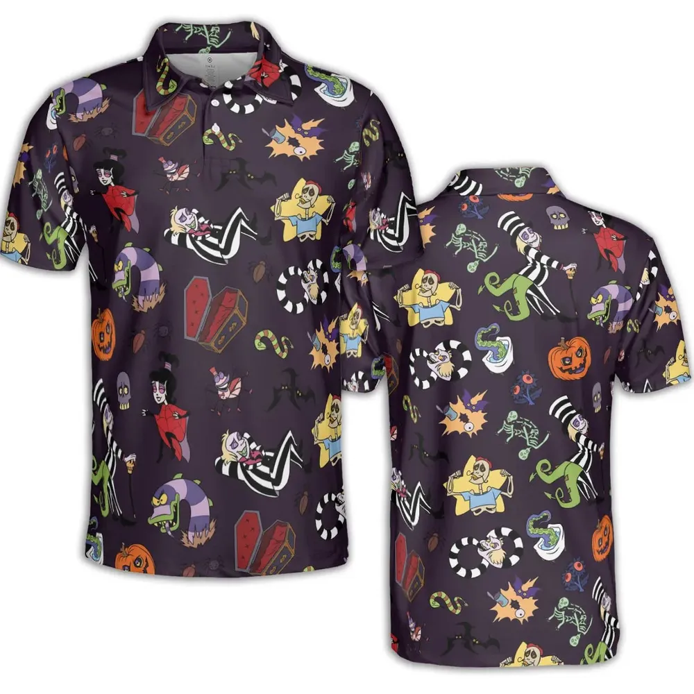 The Old Day Beetlejuice AOP Men/Women Polo Shirt - 2